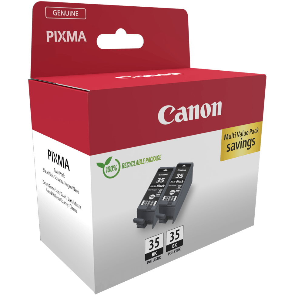 Pack de 2 cartouches d'encre noire Canon PGI-35BK — image 2