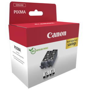 Pack de 2 cartouches d'encre noire Canon PGI-35BK