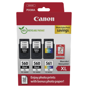 Cartouche Canon CL-561XL - Couleur - Multipack + Cadeaux - Compatible PG-560/XL - Neuf Original