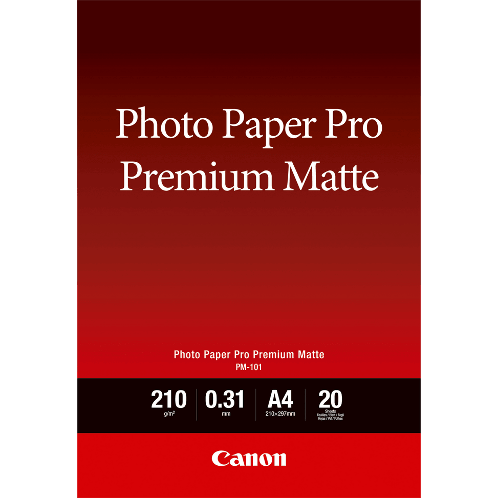 Papier photo A4 Premium Mat Canon PM-101 - 20 feuilles — image 1
