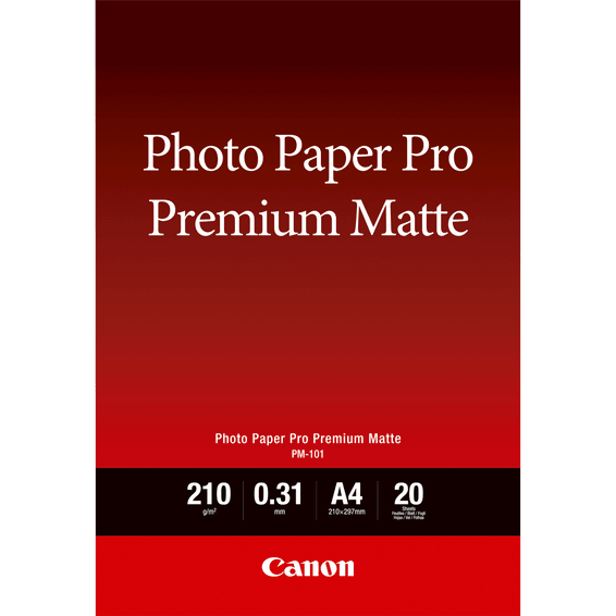 Papier photo A4 Premium Mat Canon PM-101 - 20 feuilles