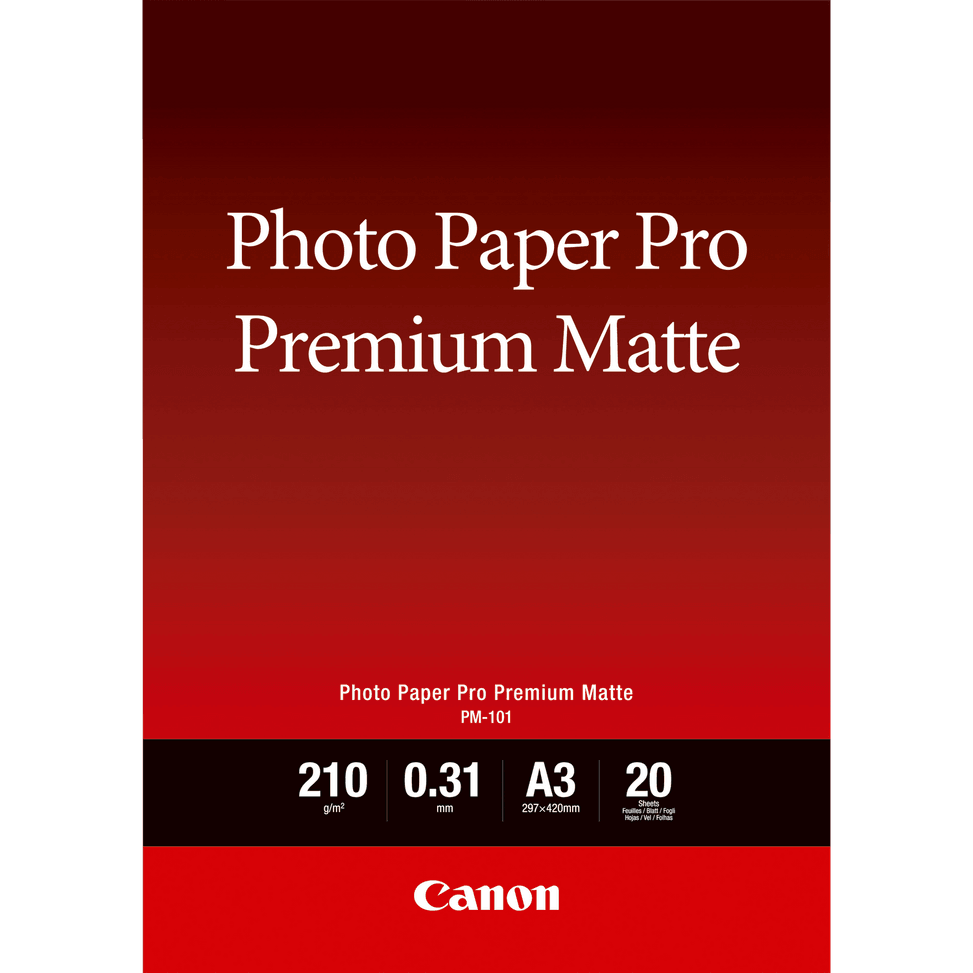 Papier photo A3 Premium Mat Canon PM-101 - 20 feuilles — image 1