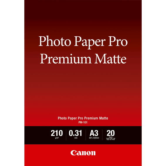 Papier photo A3 Premium Mat Canon PM-101 - 20 feuilles