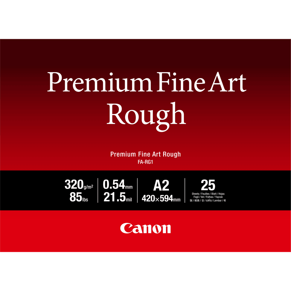 Papier A2 beaux-arts texturé Premium Canon FA-RG1, 25 feuilles — image 1