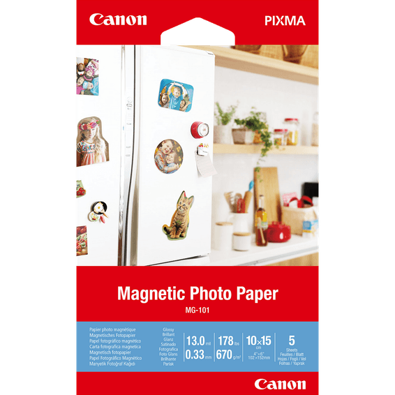 Papier photo magnétique Canon MG-101, 10 × 15 cm, 5 feuilles