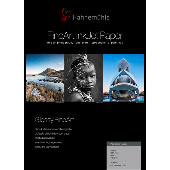 Hahnemühle Photo Rag® Baryta 315 g/m², A4, 25 feuilles
