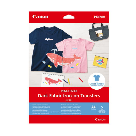 Transferts thermocollants pour tissus sombres Canon DF-101, A4, 5 feuilles