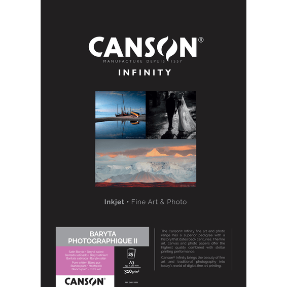 Canson Infinity Baryta Photographique II 310 g/m² A3 - 25 feuilles