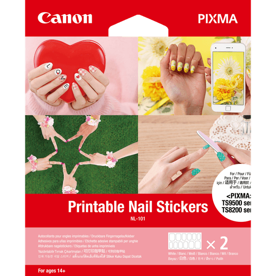 Autocollants pour ongles imprimables de Canon NL-101, 24 autocollants