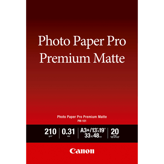 Papier photo A3 Plus Premium Mat Canon PM-101 - 20 feuilles