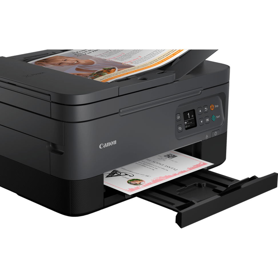 Imprimante photo jet d'encre couleur 3-en-1 sans fil Canon PIXMA TS7450i, noire — image 5