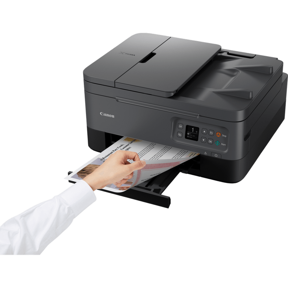 Imprimante photo jet d'encre couleur 3-en-1 sans fil Canon PIXMA TS7450i, noire — image 7