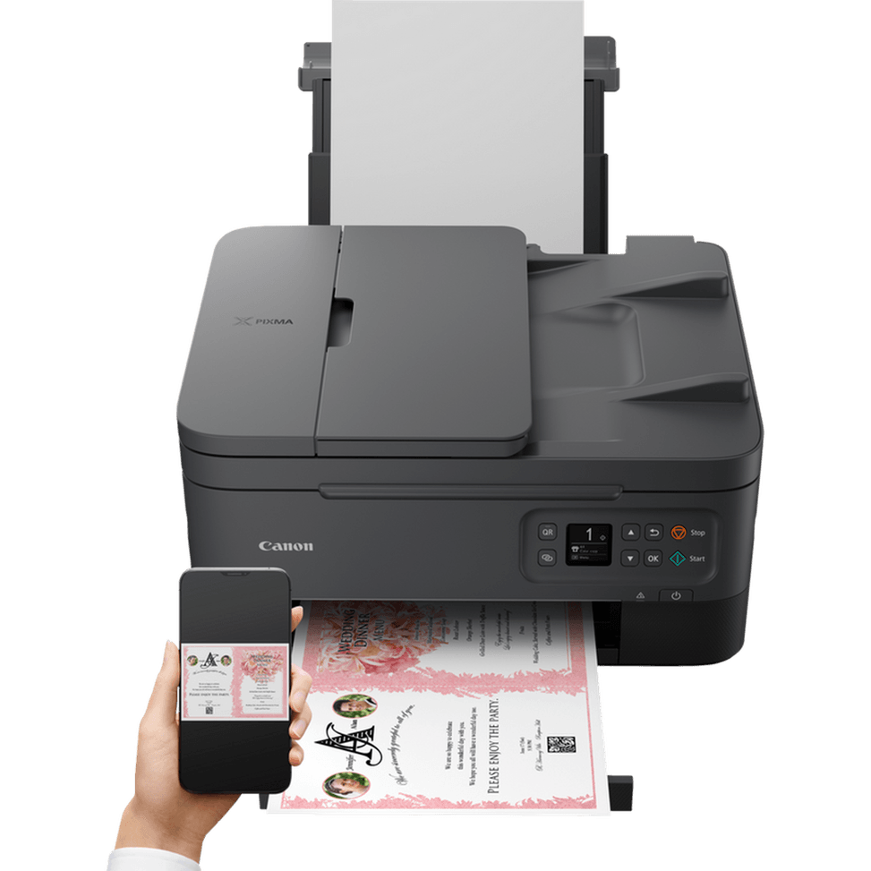 Imprimante photo jet d'encre couleur 3-en-1 sans fil Canon PIXMA TS7450i, noire — image 8