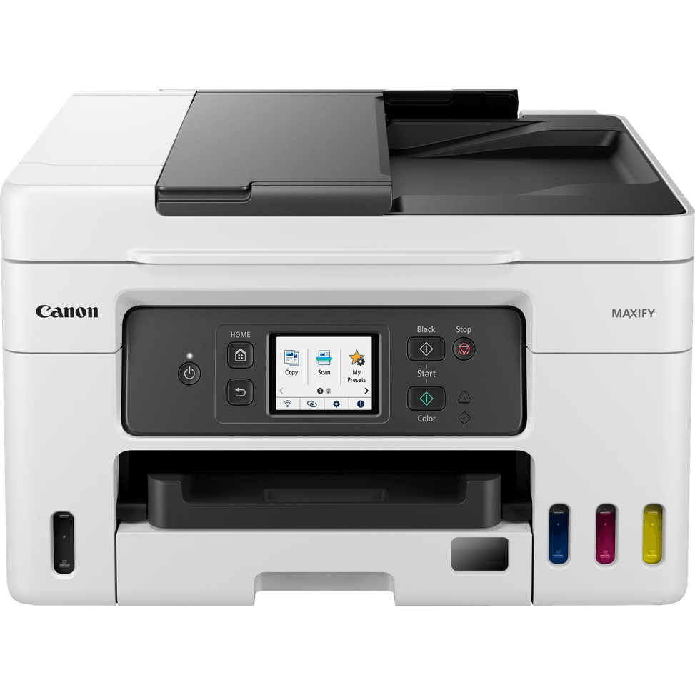 Imprimante jet d'encre MegaTank multifonction rechargeable couleur Wi-Fi Canon MAXIFY GX4050 — image 1