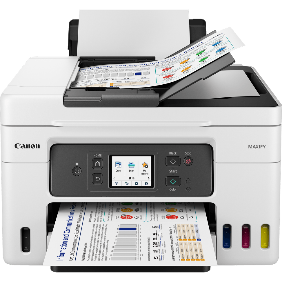 Imprimante jet d'encre MegaTank multifonction rechargeable couleur Wi-Fi Canon MAXIFY GX4050 — image 3