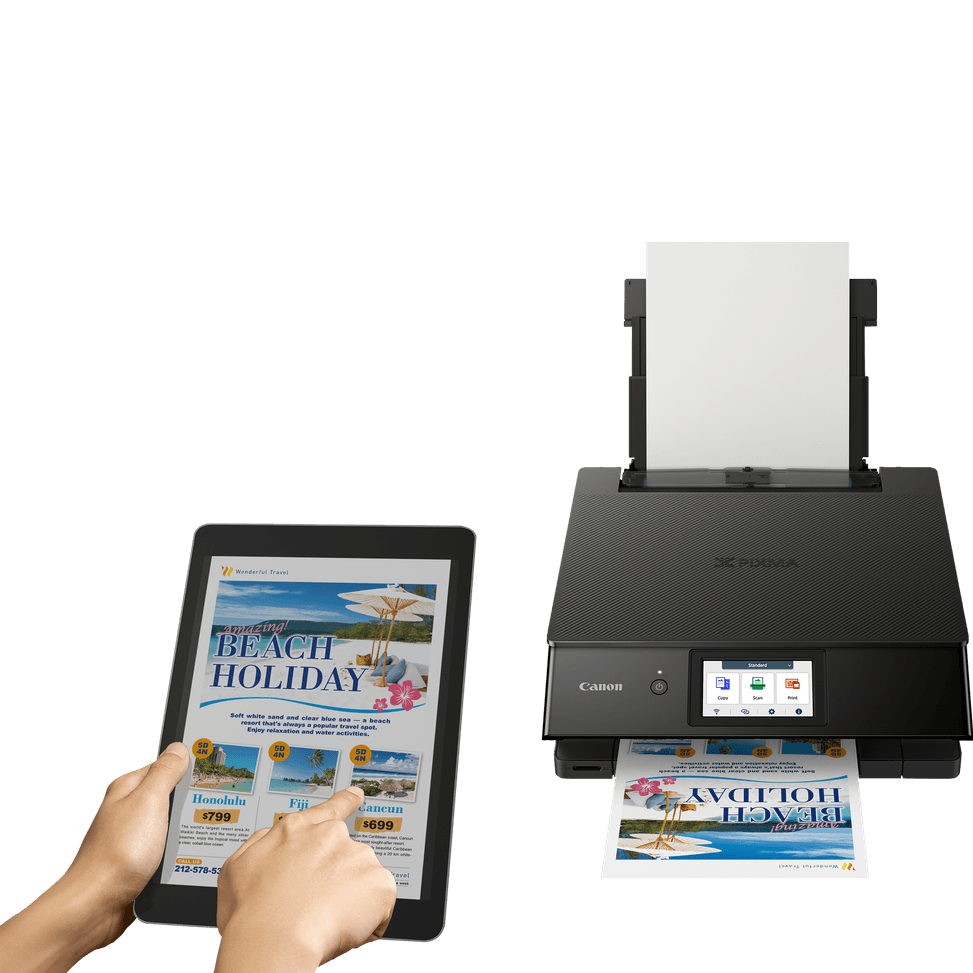 Imprimante photo jet d'encre couleur multifonction Wi-Fi Canon PIXMA TS8750, noire — image 5