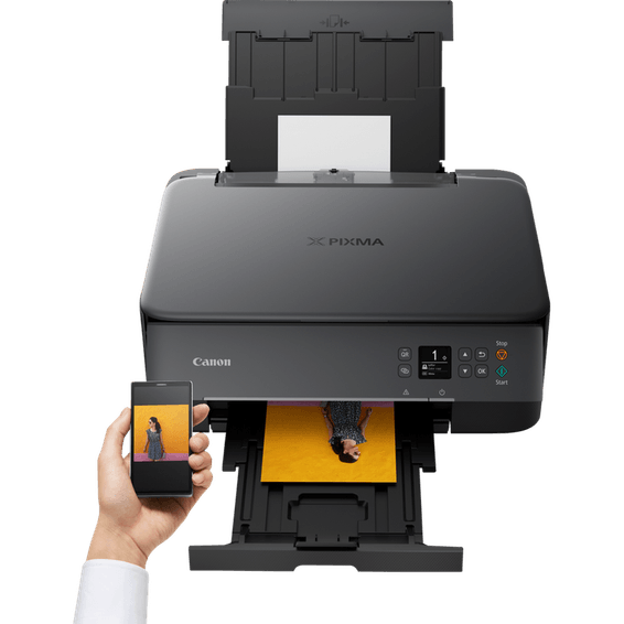 Imprimante photo jet d'encre couleur 3-en1 sans fil Canon PIXMA TS5350i, noire