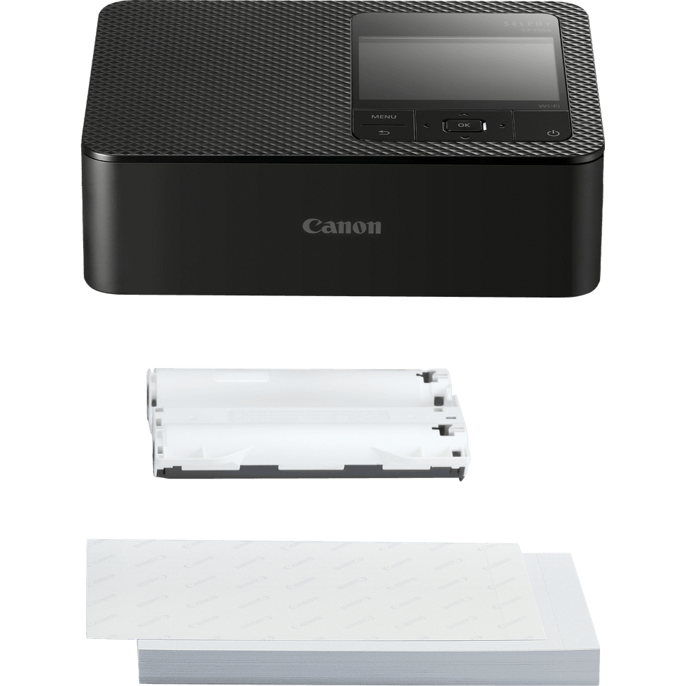 Kit imprimante photo portable Canon SELPHY CP1500, noire + 54 feuilles de papier photo — image 12