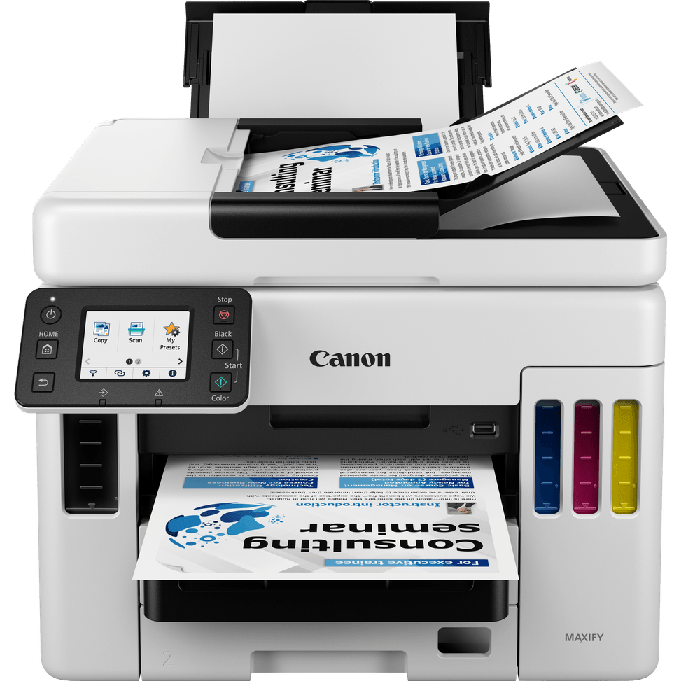 Imprimante jet d'encre MegaTank multifonction rechargeable couleur sans fil Canon MAXIFY GX7050 — image 3
