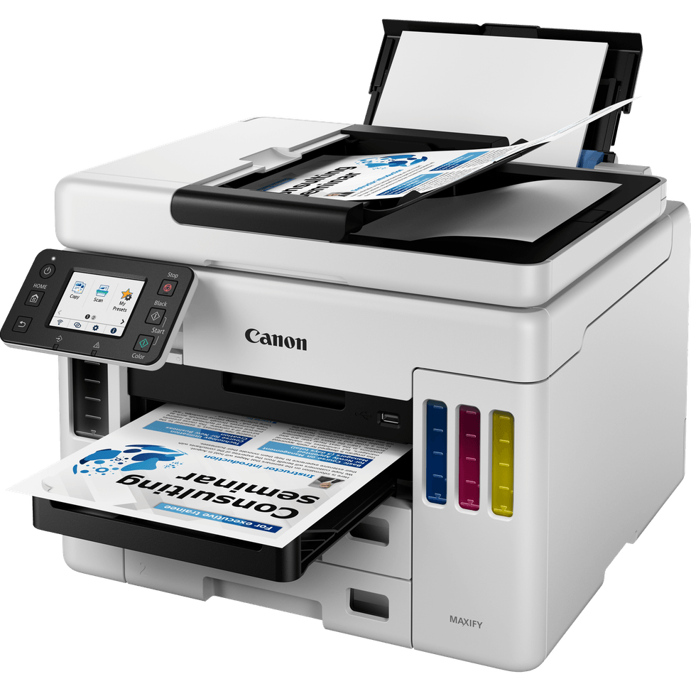 Imprimante jet d'encre MegaTank multifonction rechargeable couleur sans fil Canon MAXIFY GX7050 — image 4