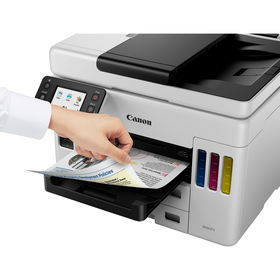Imprimante jet d'encre MegaTank multifonction rechargeable couleur sans fil Canon MAXIFY GX7050 — image 5