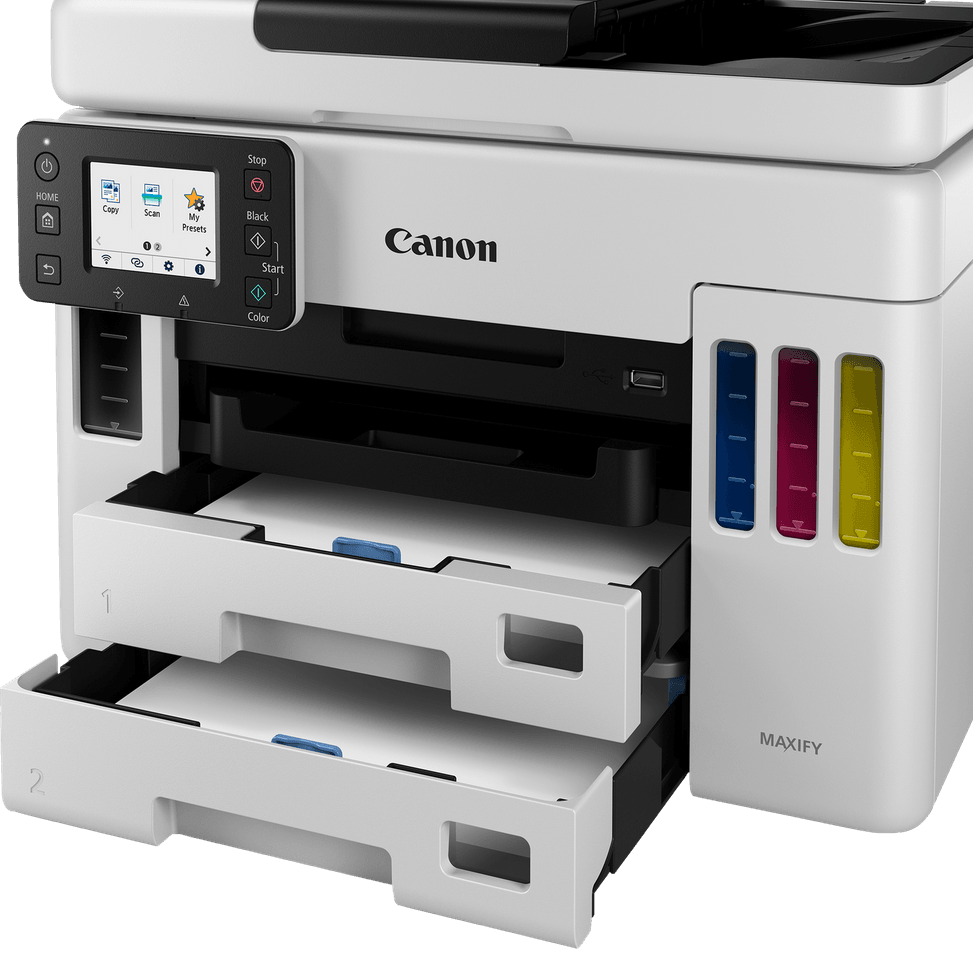 Imprimante jet d'encre MegaTank multifonction rechargeable couleur sans fil Canon MAXIFY GX7050 — image 6
