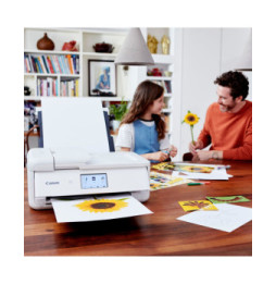 Imprimante photo jet d'encre couleur multifonction A3 sans fil Canon PIXMA TS9551Ca, blanc