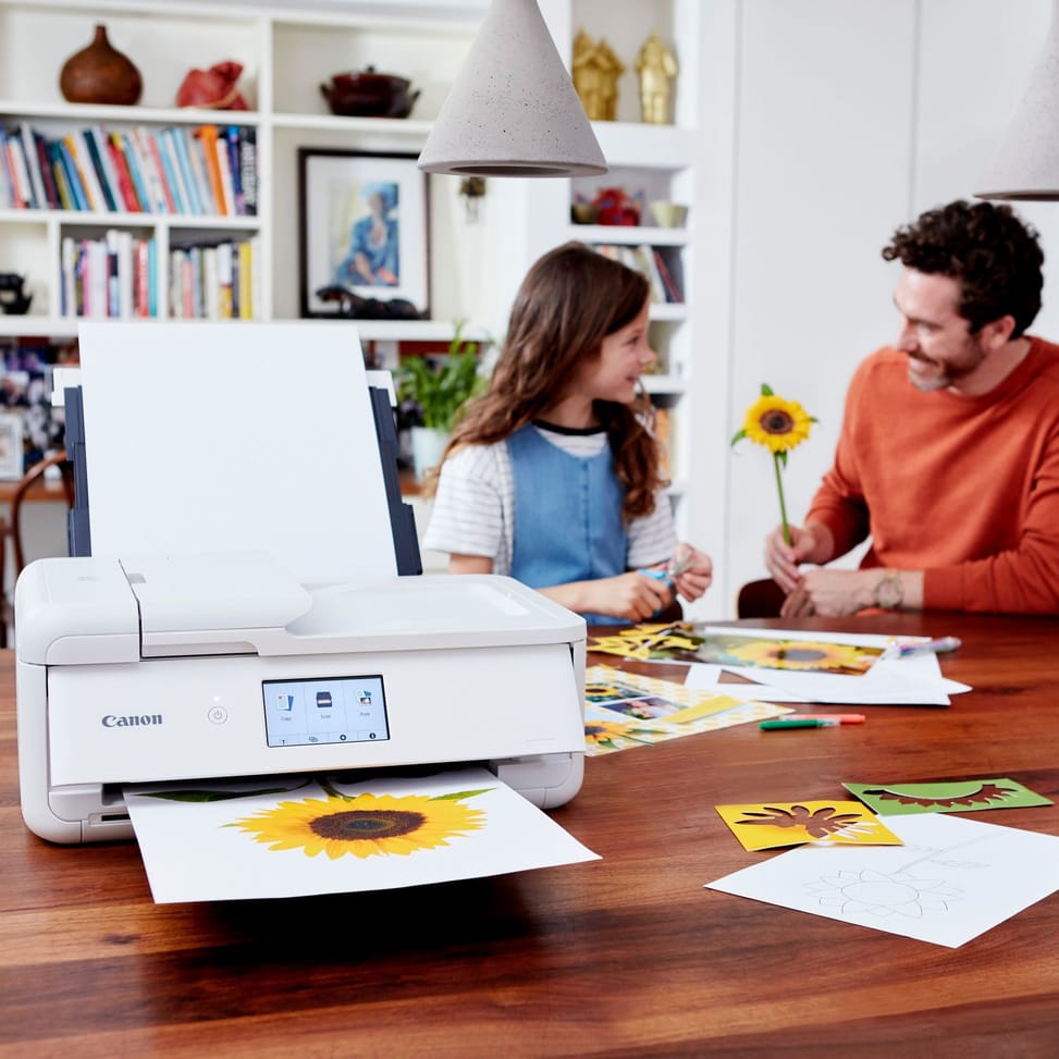 Imprimante photo jet d'encre couleur multifonction A3 sans fil Canon PIXMA TS9551Ca, blanc — image 2