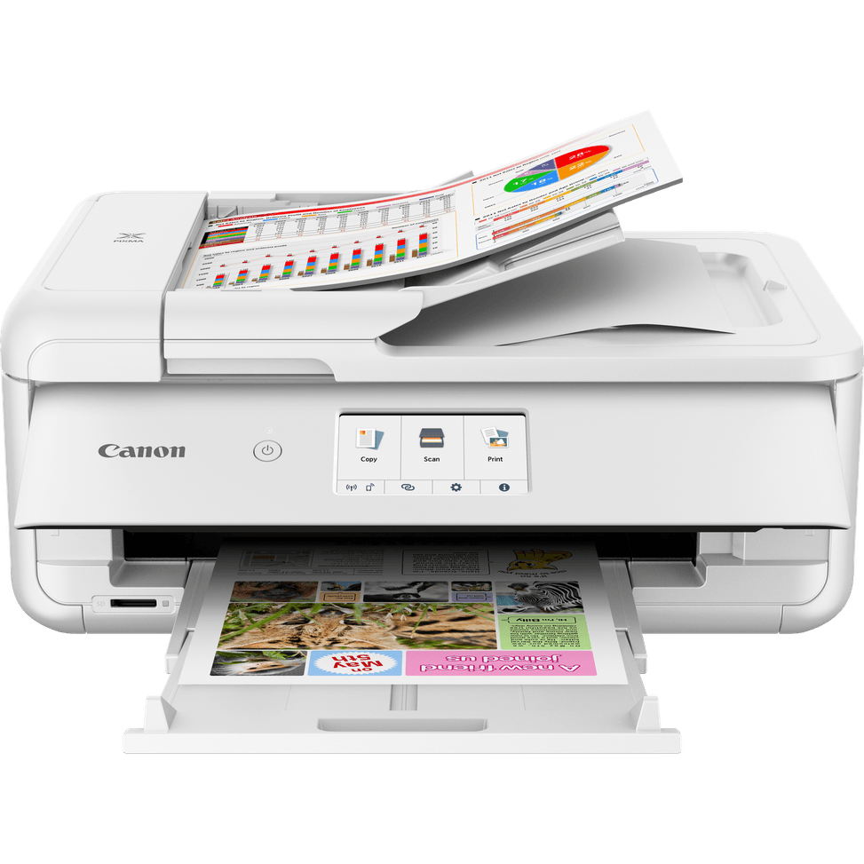 Imprimante photo jet d'encre couleur multifonction A3 sans fil Canon PIXMA TS9551Ca, blanc — image 5