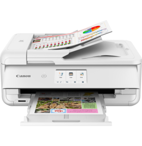 Imprimante photo jet d'encre couleur multifonction A3 sans fil Canon PIXMA TS9551Ca, blanc