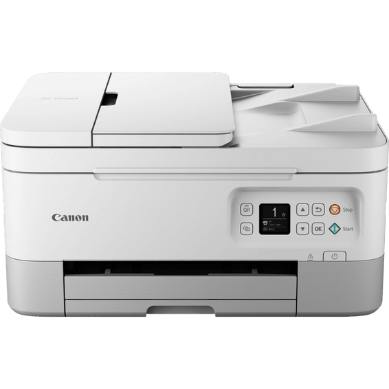 Imprimante photo jet d'encre couleur 3-en-1 sans fil Canon PIXMA TS7451i, blanche