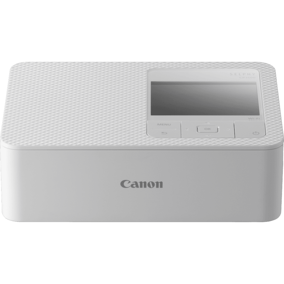Kit imprimante photo portable Canon SELPHY CP1500, blanche + 54 feuilles de papier photo — image 1