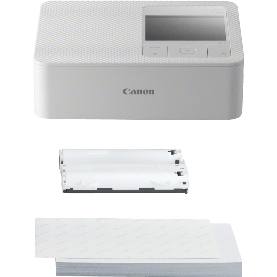 Kit imprimante photo portable Canon SELPHY CP1500, blanche + 54 feuilles de papier photo — image 12