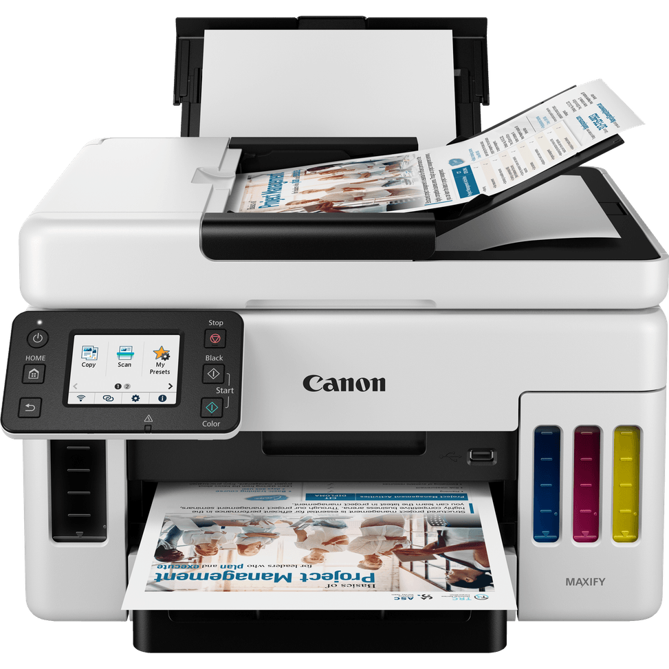 Imprimante jet d'encre MegaTank rechargeable 3-en-1 avec connexion sans fil Canon MAXIFY GX6050 — image 3