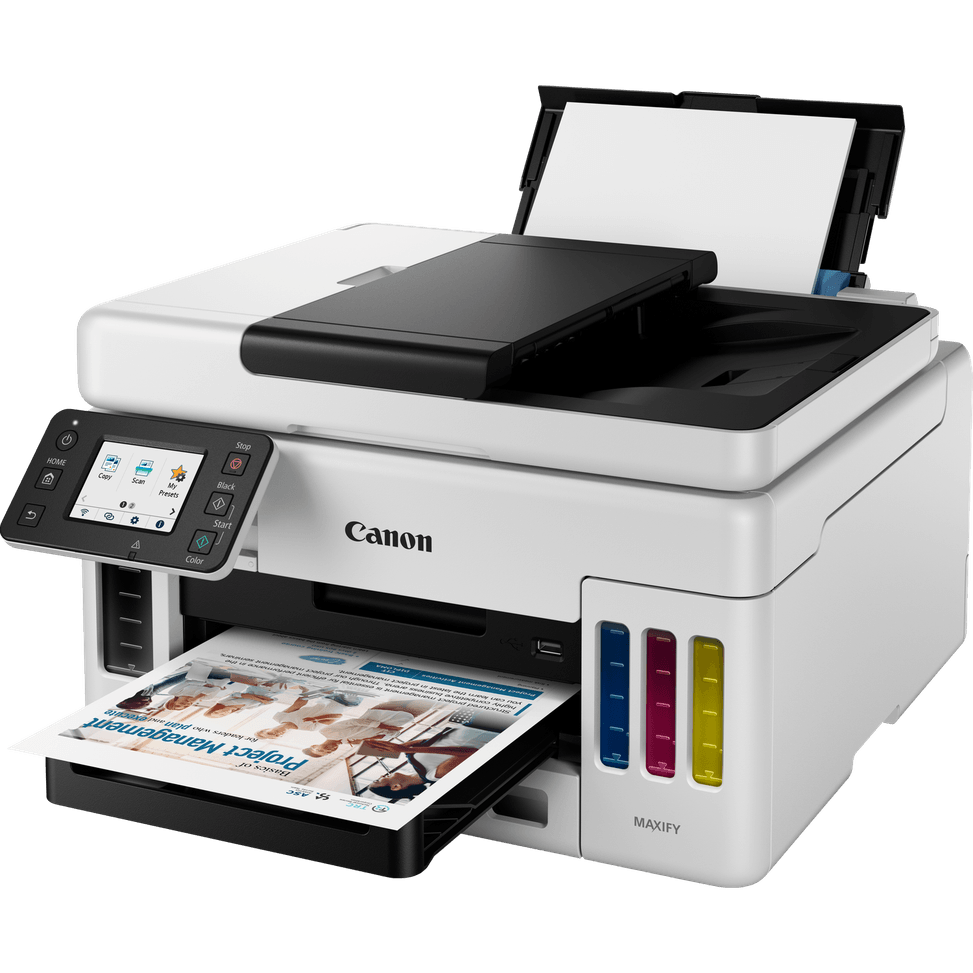 Imprimante jet d'encre MegaTank rechargeable 3-en-1 avec connexion sans fil Canon MAXIFY GX6050 — image 4