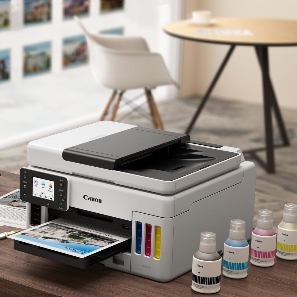Imprimante jet d'encre MegaTank rechargeable 3-en-1 avec connexion sans fil Canon MAXIFY GX6050 — image 10