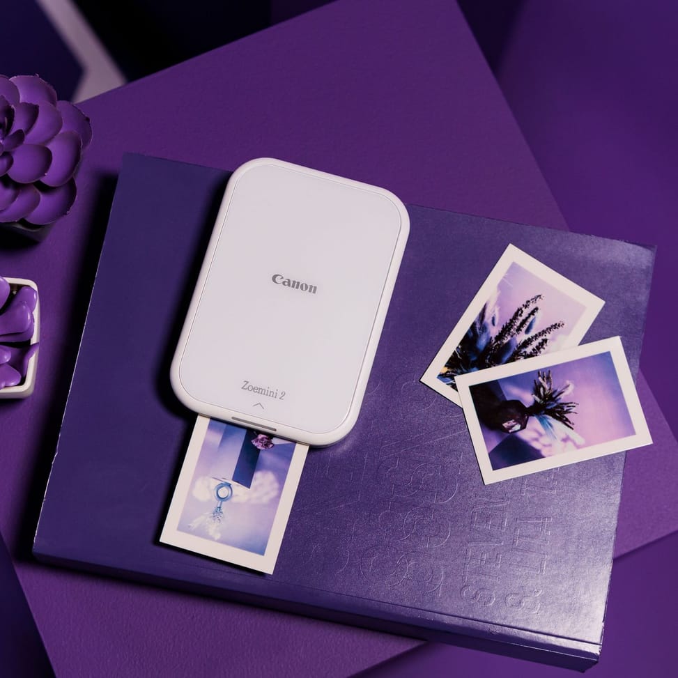 Imprimante photo couleur portable Canon Zoemini 2, blanc + papier photo autocollant ZINK™ 5 × 7,6 cm (20 feuilles) + papier auto — image 5