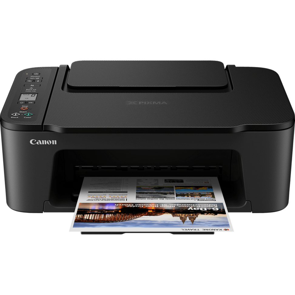 Imprimante photo jet d'encre couleur 3-en1 sans fil Canon PIXMA TS3550i, noire — image 3