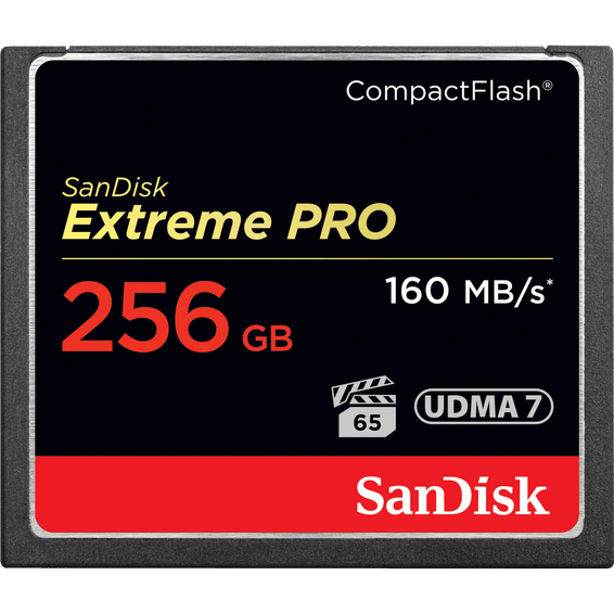 Carte mémoire CompactFlash SanDisk Extreme PRO, 160 Mo/s, 256 Go