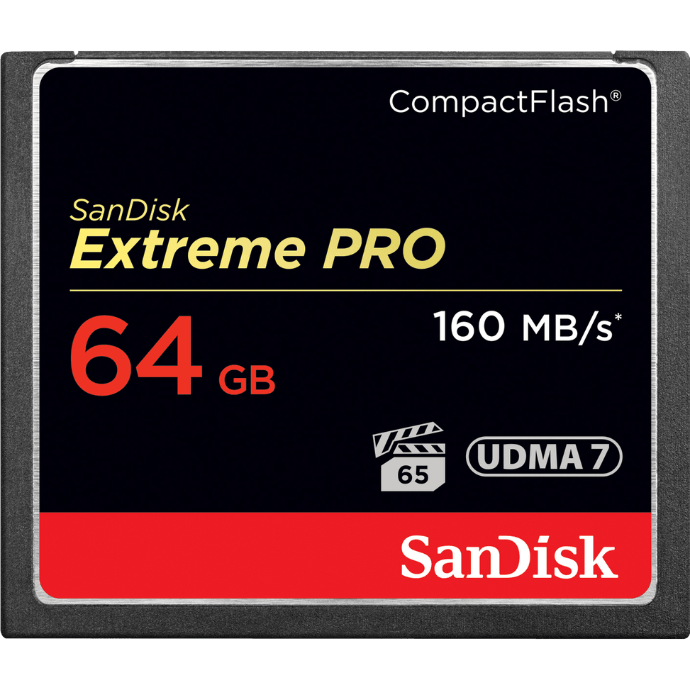 Carte mémoire CompactFlash SanDisk Extreme PRO, 160 Mo/s, 64 Go — image 1