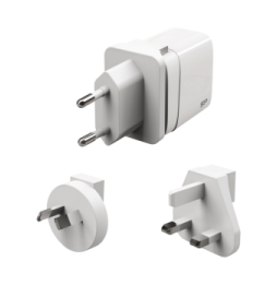 Chargeur mural 20 watts Silicon Power QM16 avec adaptateur multi-pays