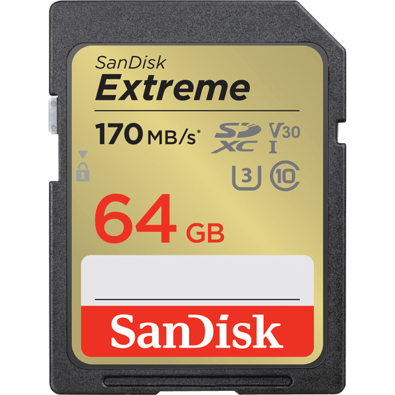 Carte mémoire SanDisk Extreme SDXC UHS-I C10, 64 Go