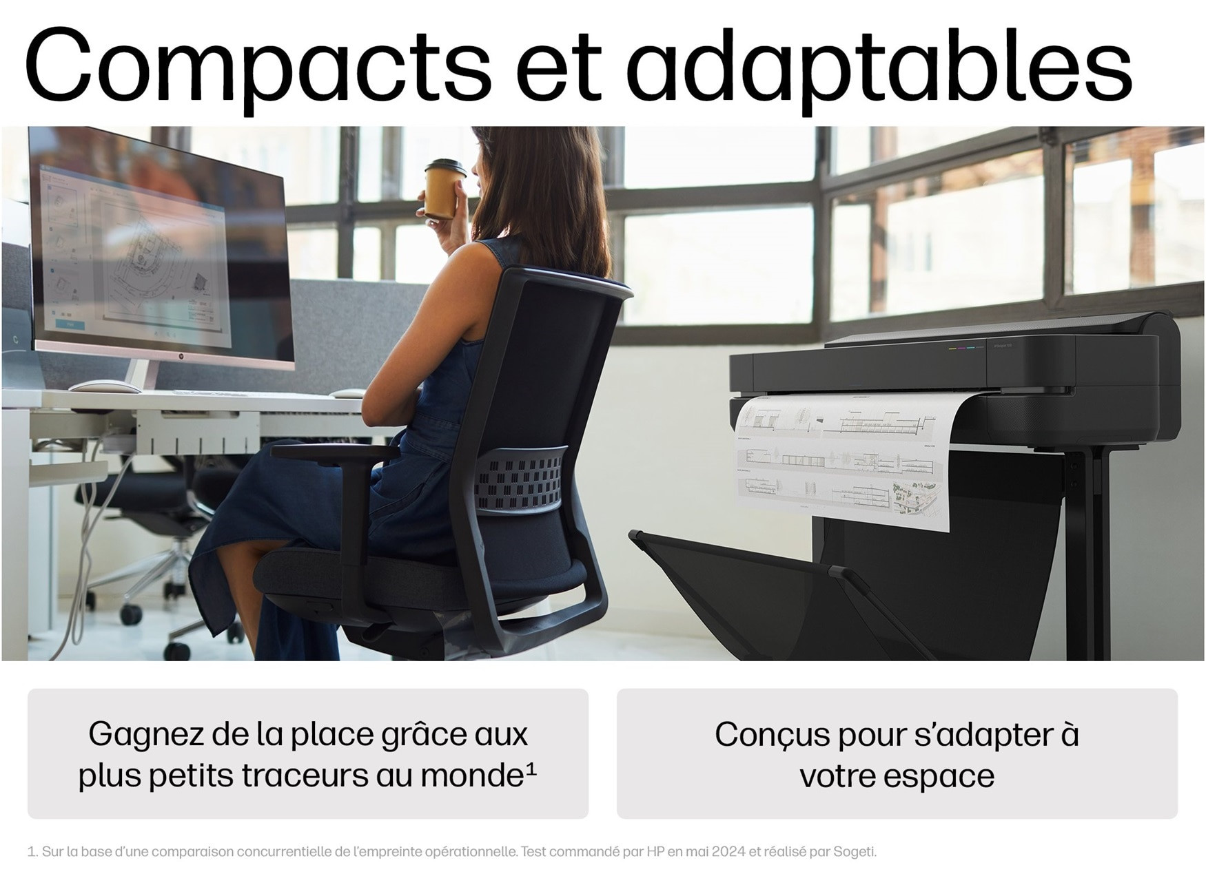 Lot De 2 Imprimantes Grand Format HP DesignJet 500plus Et 500 - 105 Cm Et 60 Cm