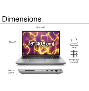 Station de travail mobile HP ZBook Fury 16 G11 - NVIDIA RTX™ 4000