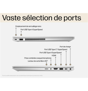 PC Portable Professionnel 2 en 1 HP Pro x360 435 G10 13,3"