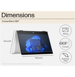 PC Portable Professionnel 2 en 1 HP Pro x360 435 G10 13,3"