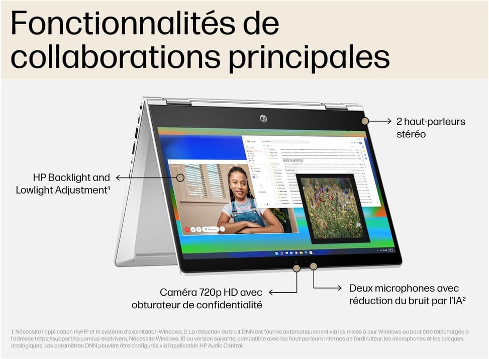 PC Portable Professionnel 2 en 1 HP Pro x360 435 G10 13,3" — image 5