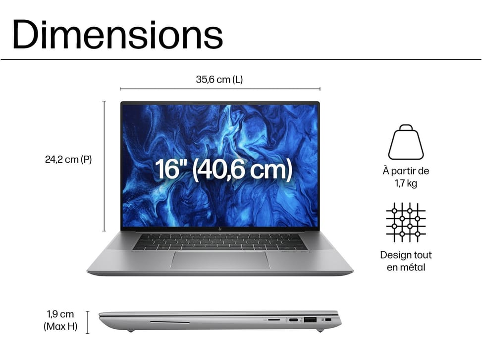 Station de travail HP Zbook Studio 16" G11  - GeForce RTX™ 4070 — image 3