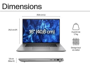 Station de travail HP Zbook Studio G11 16" - NVIDIA® GeForce® RTX™ 4070 — image 3