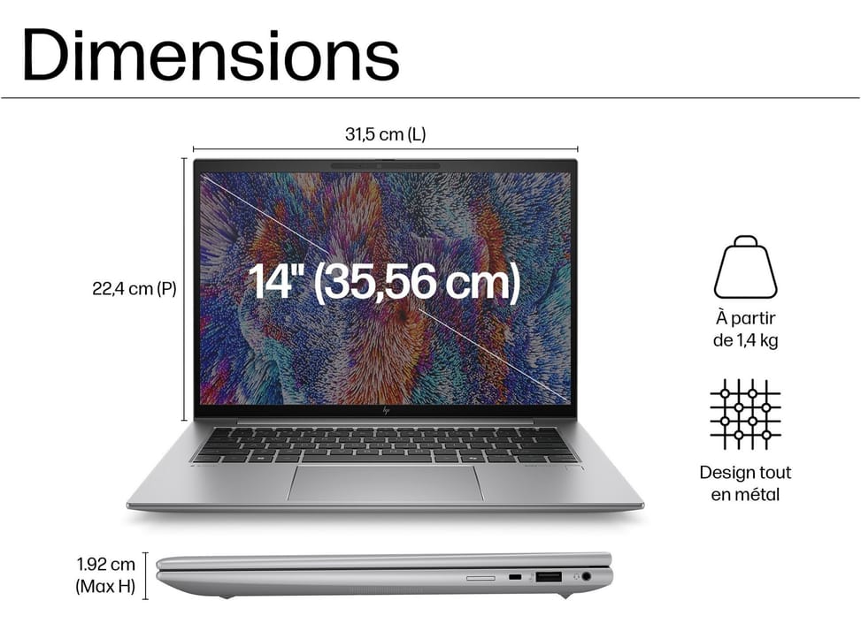 Station de travail portable HP ZBook Firefly G11 14" — image 9